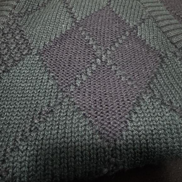 Vintage Sansabelt Sport Wool Sweater Vest Mens XL Green Navy Academia Preppy - Picture 5 of 9